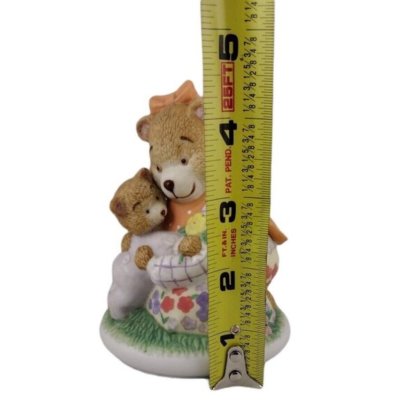 Vintage Hallmark 4.5" Porcelain Figurine Floral Mother Bear Hugging Cub Child - Picture 6 of 8